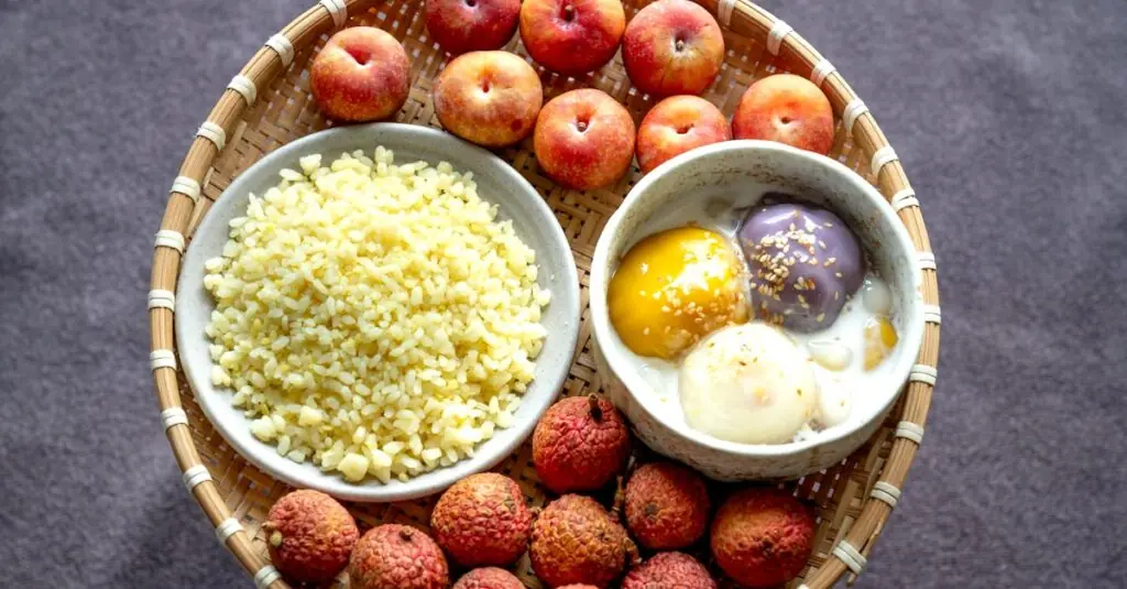 Exotic Dragon Fruit Mango Rice Bowl