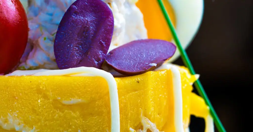 Unique Purple Sweet Potato & Burrata Dish