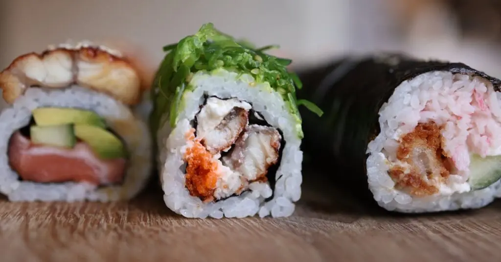 A must-try fusion dish: Miso Maple Glazed Salmon Sushi Bur