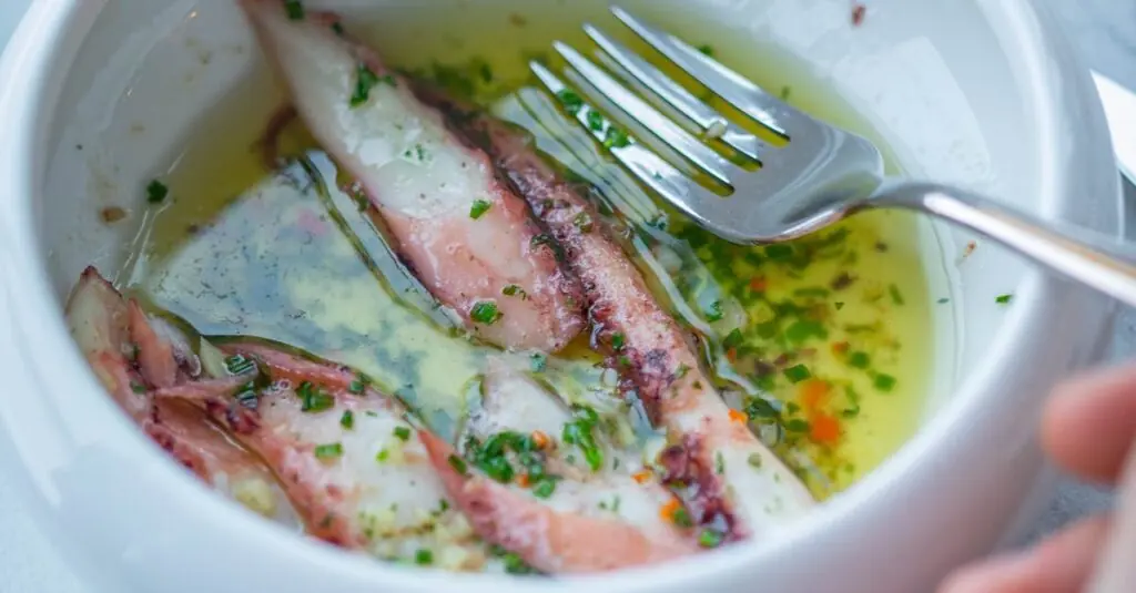 Grilled Squid & Kiwi Salad Recipe