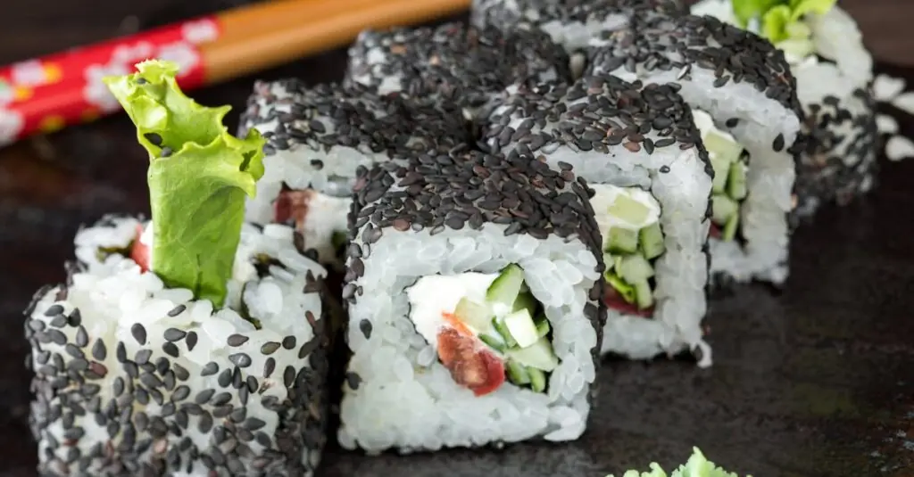 Flavorful Spicy Mango Avocado Sushi