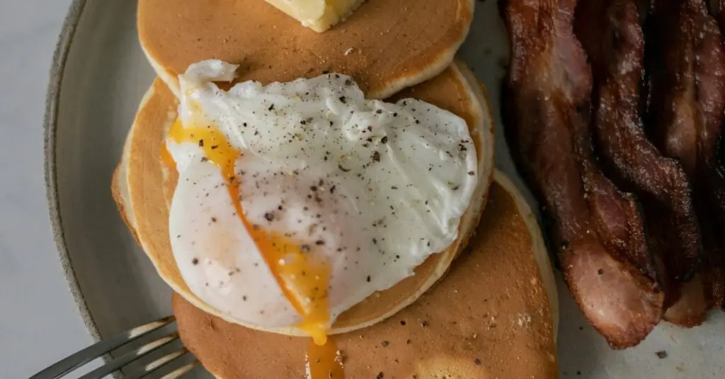 Savory Pea Pancakes with Bacon
