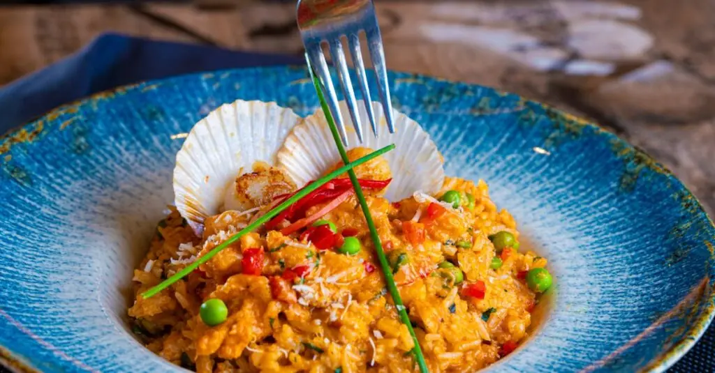 Indulgent Date Night Delight: Saffron Risotto and Seared